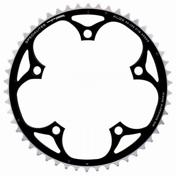 Single chainring 9/10s x 53 teeth - bcd 110mm black for cranksets - 1