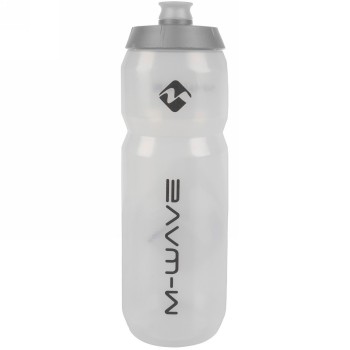 M-wave water bottle, plastic, 750 ml, clear/ silver/ clear, on card - 1