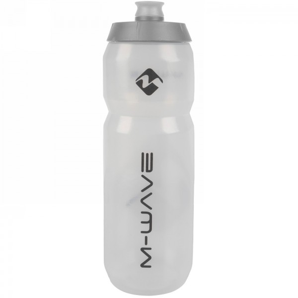 M-wave water bottle, plastic, 750 ml, clear/ silver/ clear, on card - 1