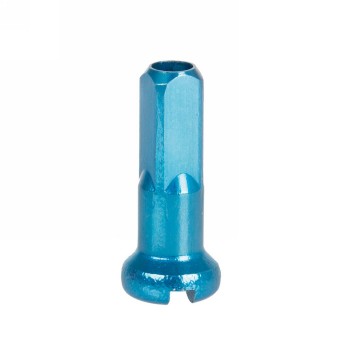 Speichen-nippel, 14 mm (14g), alu, blau, 400 stck in dose 1000 stück - 1