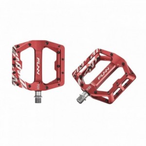 Pedal funndamental 102x105x17mm aluminio rojo + sistema grs - 1