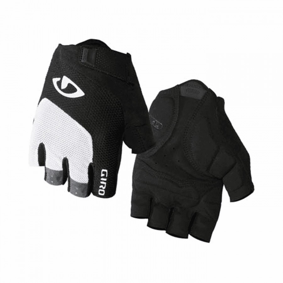 Bravo gel kurze handschuhe weiß/schwarz größe s - 1