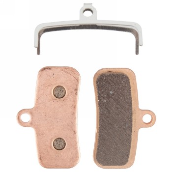 Brake pads, sintered, for shimano disc brakes: saint br-m810, - saint br-m820, - zee br-m640, with spring, 1 pair for the front 