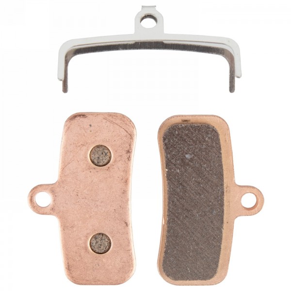 Brake pads, sintered, for shimano disc brakes: saint br-m810, - saint br-m820, - zee br-m640, with spring, 1 pair for the front 