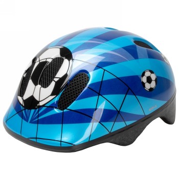 Casco infantil kid-s, diseño: fútbol, talla s 52 - 57 cm, caja - 1