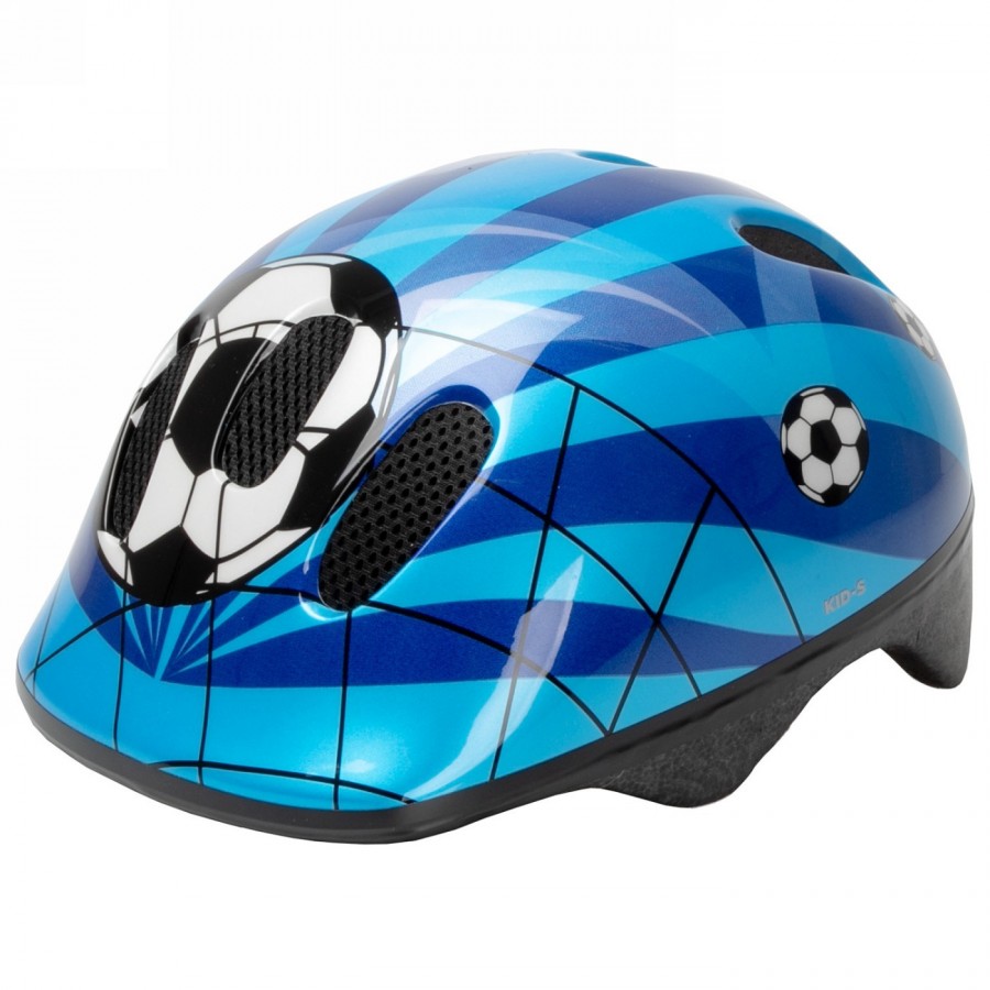 casque enfant kid-s, design : soccer, taille s 52 - 57 cm, boîte - 1