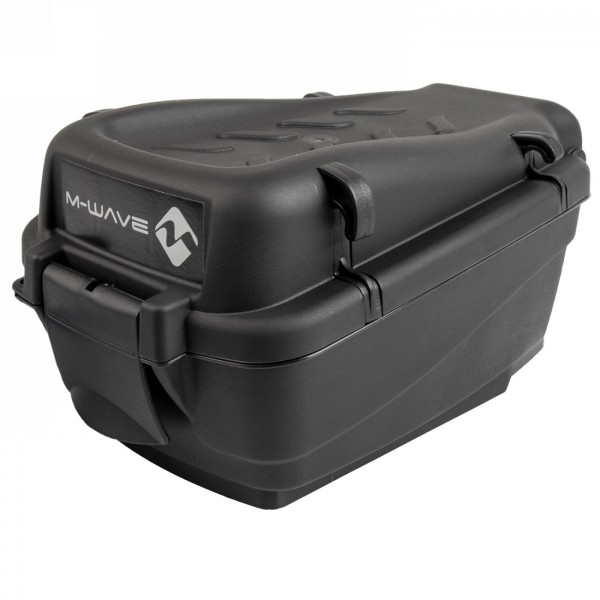 Bicycle box/topcase 'm-wave', in black plastic, for mounting on the luggage rack, 5 l - 1