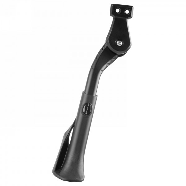 M-Wave Cavalletto column-e1 stand, for mounting on the chainstay, black, adjustable from 26' - 29', with support foot. - 1