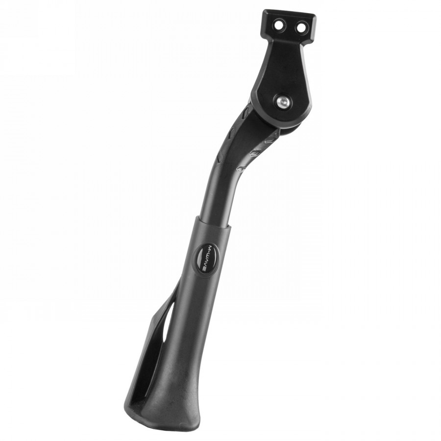 M-Wave Cavalletto column-e1 stand, for mounting on the chainstay, black, adjustable from 26' - 29', with support foot. - 1