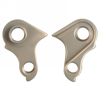 MTB type derailleur hanger, for 12 mm through axle, aluminum, silver anodized, mv - 1