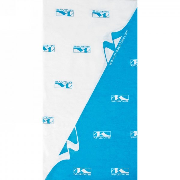 Neck/head scarf, blue m-wave design, on card - 1