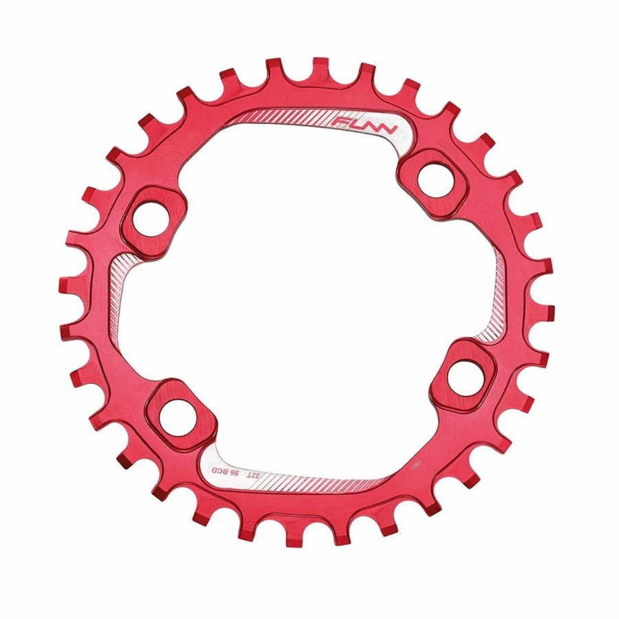 Chainring solo 96 30 teeth in aluminum 7075 cnc red - bcd 96mm - 1