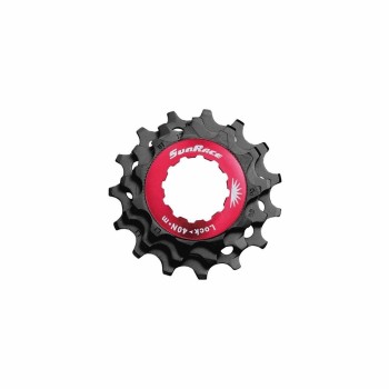 Kit lockring rojo + piñones 12v aluminio negro - cuerpo shimano - 1