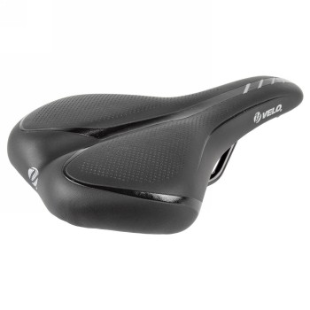 Sella da trekking, velo - fit traveller, s, 235 x 143 mm, nero lucido con strisce argentate, su scheda - 1 - Selle - 08875390388