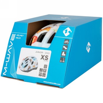 Casco infantil junior, diseño: zoo, talla xs 48 - 54 cm, caja - 6