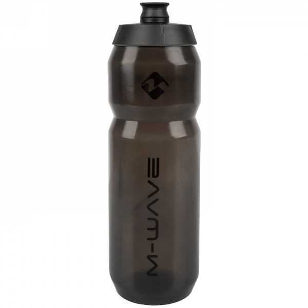 M-wave water bottle, plastic, 750 ml, black/black/black transparent, on card - 1