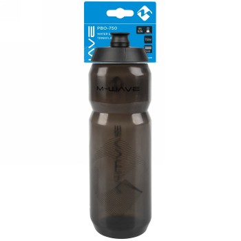 M-wave water bottle, plastic, 750 ml, black/black/black transparent, on card - 4