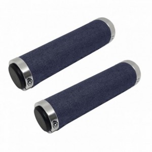Pair of grips in blue aviation fabric - 1