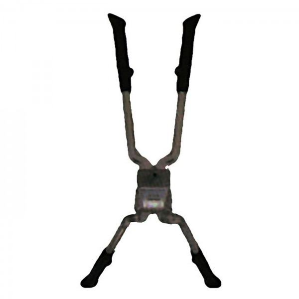 Bipod stand, feet fold automatically, aluminum, black, for 24' to 28' adjustable without tools - 1