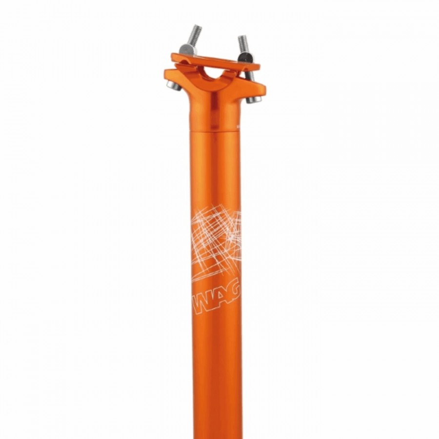 Sattelstütze 31,6 x 350 mm orange farbe - 1