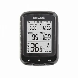 Miles smart gps ble5.0 and ant + cycle computer, including mount for stem, charging cable and instructions - 1