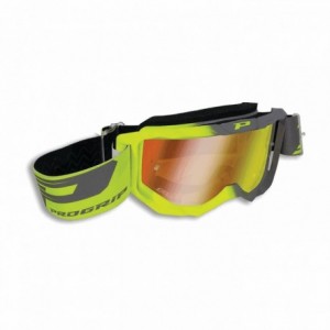 Progrip 3300 gelb/graue schutzbrille mit gelb verspiegelter linse - 1
