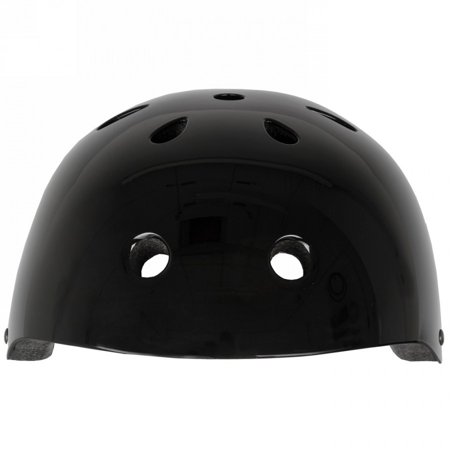 Casco para freestyle - patinaje - bmx - outdoor, lanzamiento, diseño: negro brillante, talla m 54 - 58 cm, con sistema de anilla