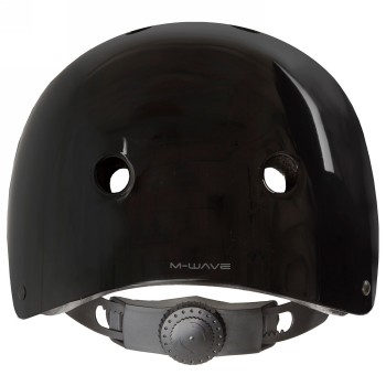 Casco per freestyle - skating - bmx - outdoor, lancio, design: nero lucido, taglia m 54 - 58 cm, con sistema ad anello, scatola 