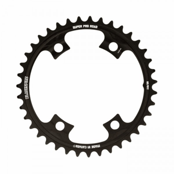 Superpro road chainring 110 x 4 bcd 34t shimano 4 holes 110bcd fc-9000 & fc-6800 supplied with screw covers - 1