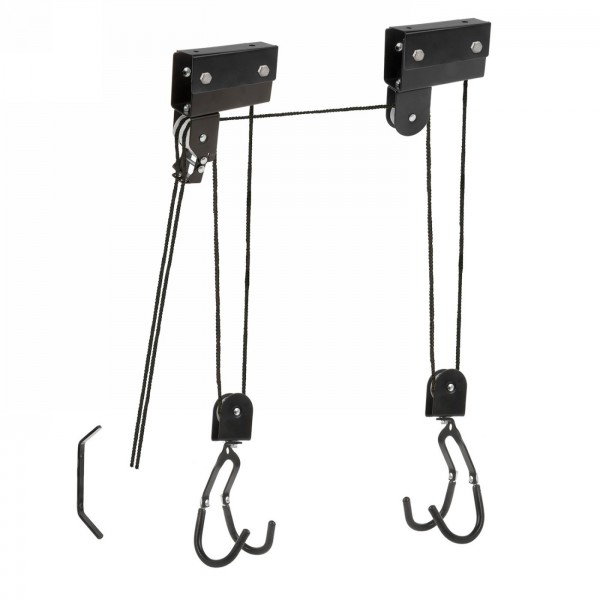 Bicycle lift m-wave bike lift strong, black, with rubber-covered fastening hooks to protect against scratching of the - 1