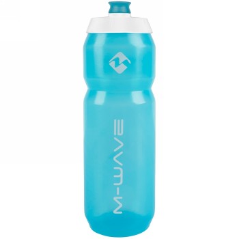 Bouteille M-wave, plastique, 750 ml, bleu transparent/blanc/bleu transparent, sur carton - 1