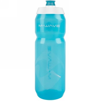 Bouteille M-wave, plastique, 750 ml, bleu transparent/blanc/bleu transparent, sur carton - 3