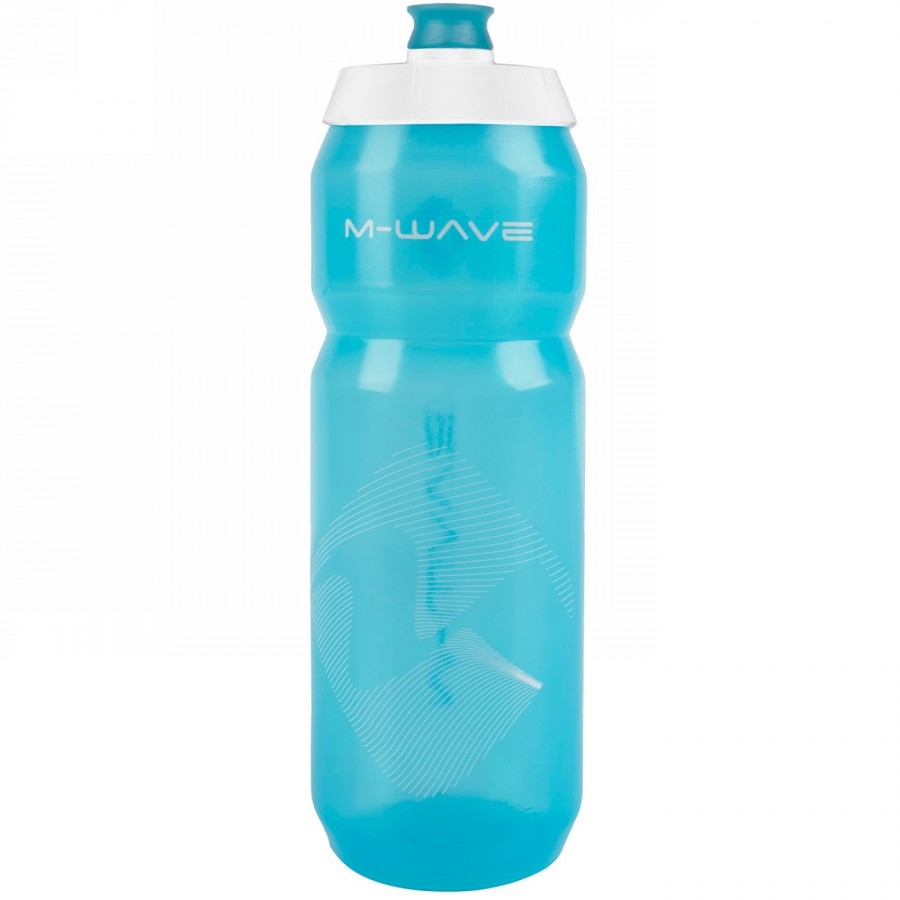 Bouteille M-wave, plastique, 750 ml, bleu transparent/blanc/bleu transparent, sur carton - 3