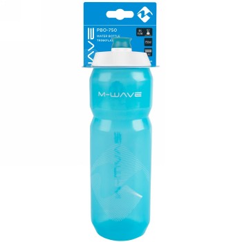 Bouteille M-wave, plastique, 750 ml, bleu transparent/blanc/bleu transparent, sur carton - 4