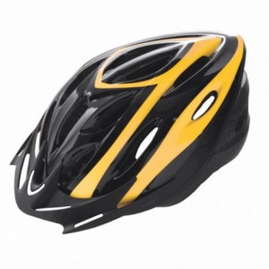 Adult rider helmet out-mold shell size l black yellow graphics - 1