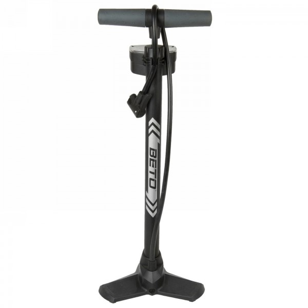 Floor pump beto, black, with pressure gauge, with double head - 1