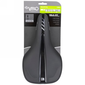 E-bike saddle, velo-fit e1, m, 145 x 270 mm, black, on card - 5