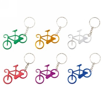 Key ring, aluminium, 1 set of 12, assorted colours - 1