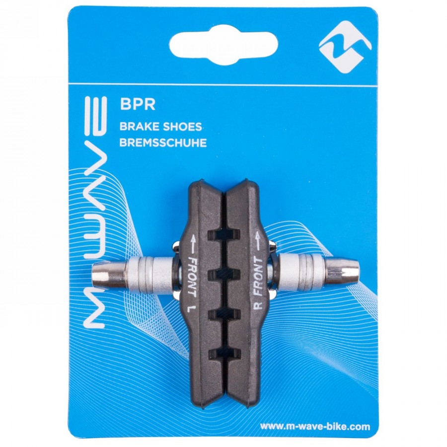 V-brake shoes bpr-vc-base m-wave, 72 mm, black, with bolt with thread and fastening parts, in pairs on card - 3