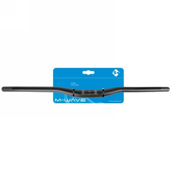 Guidon VTT hb-t3.1 m-wave, alu, noir mat, 680 mm, serrage 31.8 mm, 9°, rise 20 mm, upsweep 3°, sur carte - 2