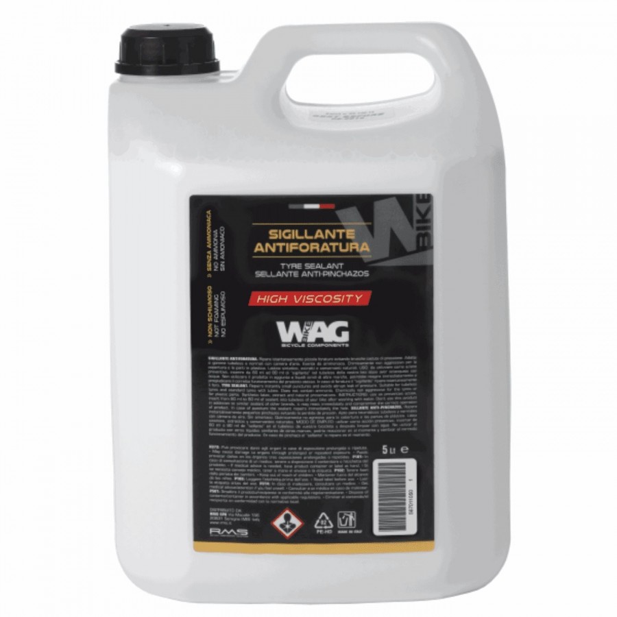High viscosity non-foaming sealant ideal for tubeless and tubeless ready 5 liters - 1