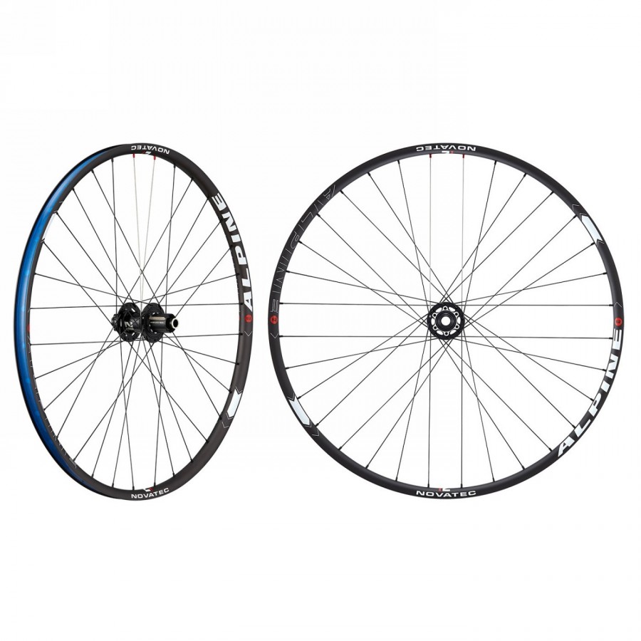 Novatec wheel set 'alpine 29' u1', vr + hr, alu clincher rims, etrto: 622-23 f: 15x100mm r: 12x142mm max. - 1