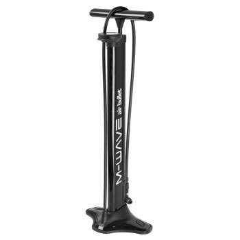 Floor pump 'air bullet', m-wave, aluminium / steel handle, with pressure gauge, for av/fv/dv, max. 260 psi / 18 bar, card - 1