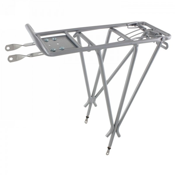 Luggage carrier o-stand 'adjust iii', aluminium, for 26/28/29', adjustable, made of sturdy aluminium round tube, with reflector 