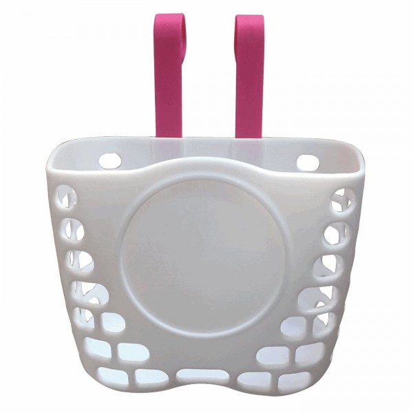 Cestino bici junior 18x12x15cm in plastica bianco - 1 - Cestini - 8005586207098