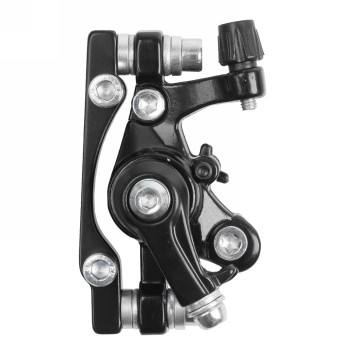 Disc brake body, mechanical, for vr, black, with adapter suitable for postmount system and is 2000 160 mm, according to iso - 1