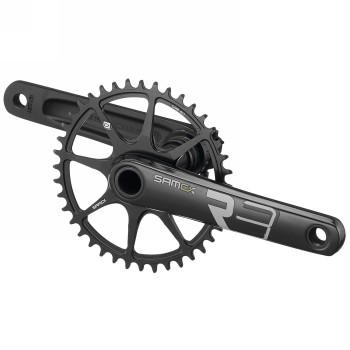 Crankset samox, aluminium crank 175 mm, cnc narrow wide aluminium chainring 40 teeth, with crmo axle, with compact bottom bracke