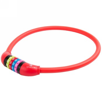 Cadenas à combinaison M-Wave 'ds 12.6,5 s', avec revêtement en silicone, 650 x 12 mm, rouge, sur carte - 1