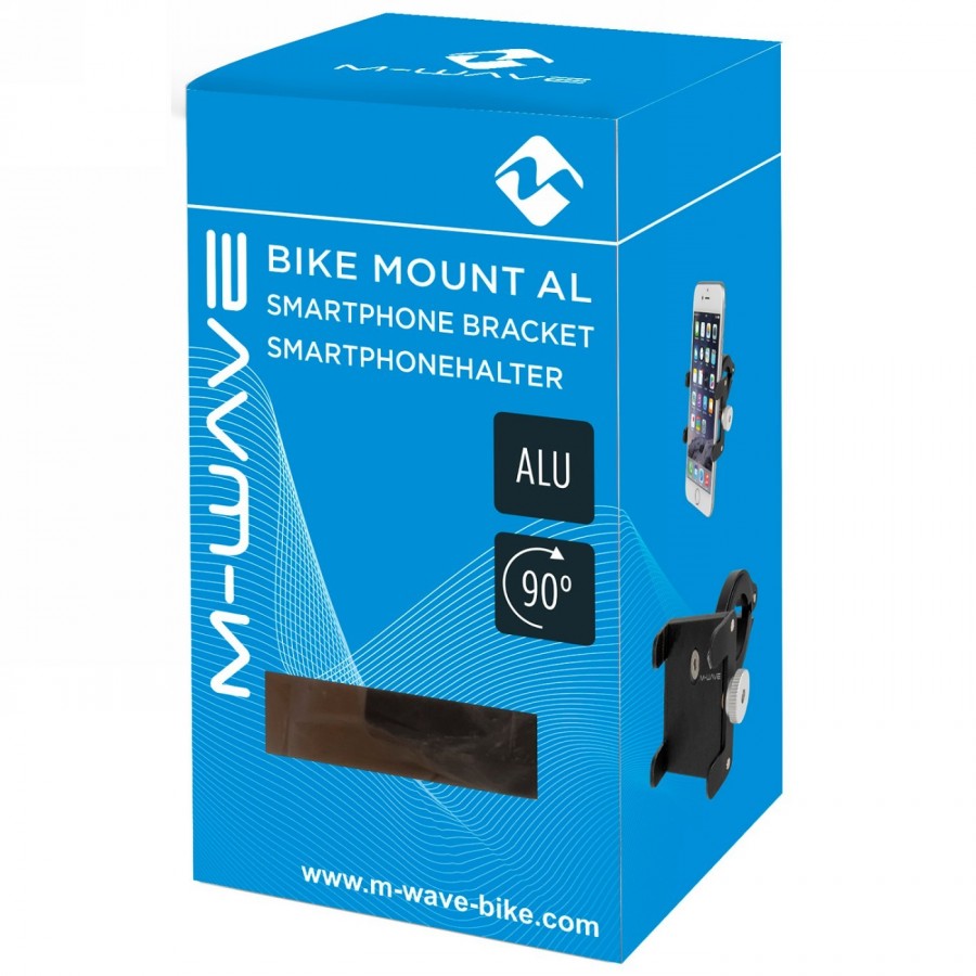 Support universel en aluminium m-wave bike mount al pour smartphones, noir, ek - 3