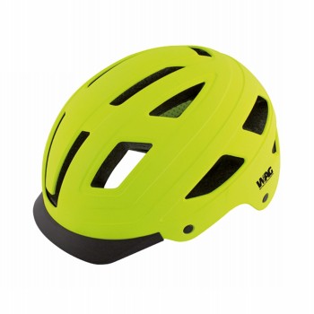 City helmet for adults, size l, high visibility yellow fluo color - 1